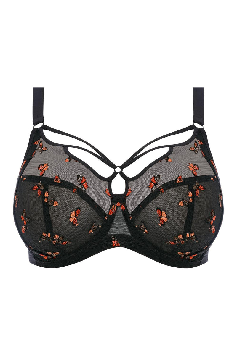 Elomi Sachi Plunge Bra, Black Butterfly (EL4353)