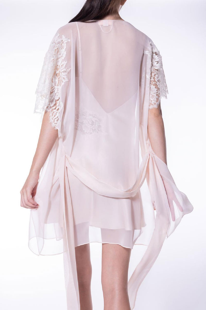 Christine Venus Chiffon Short Robe, Rose Quartz (VNU4080)