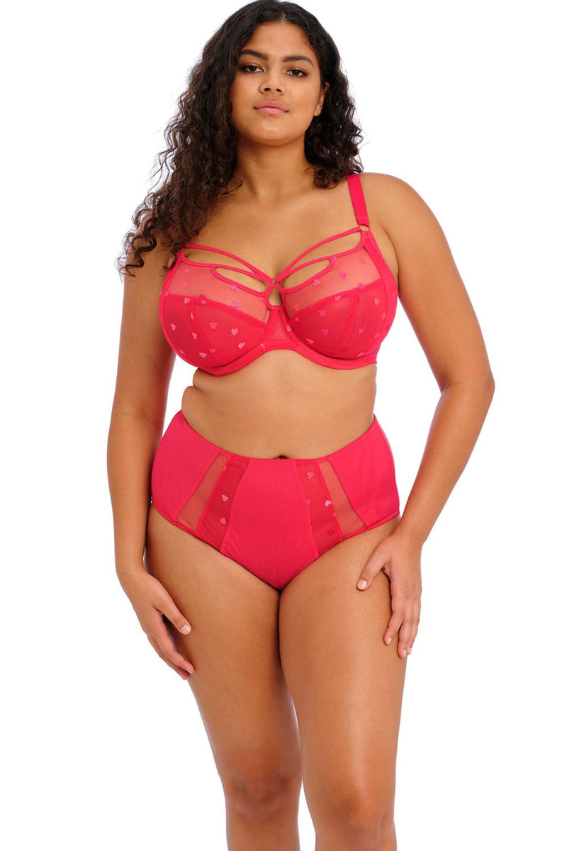 Elomi Sachi Plunge Bra, Red Confetti (EL4353)