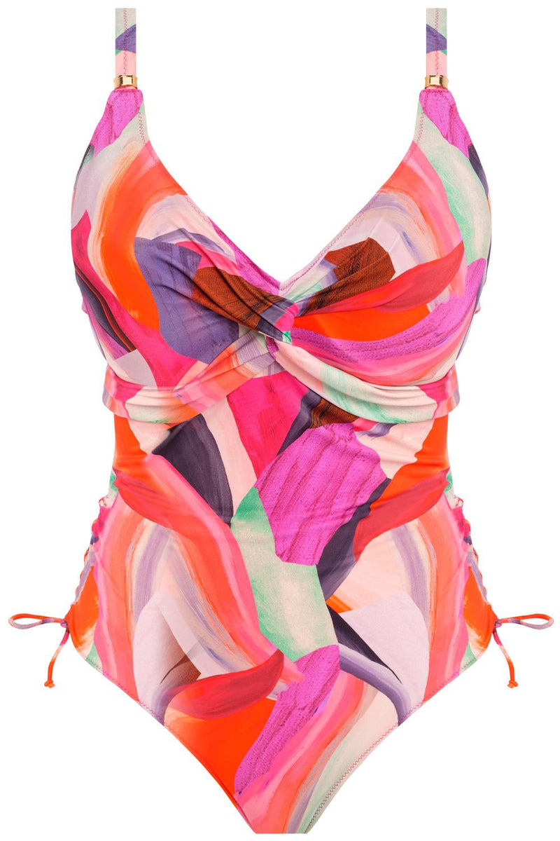 Fanatsie Aguada Beach Twist Front Swimsuit FS502931 Sunrise