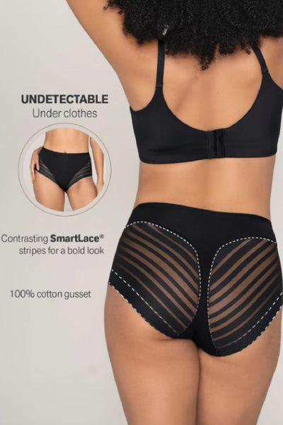 Leonisa Lace Stripe Undetectable Classic Shaper, Rosewood (012903)
