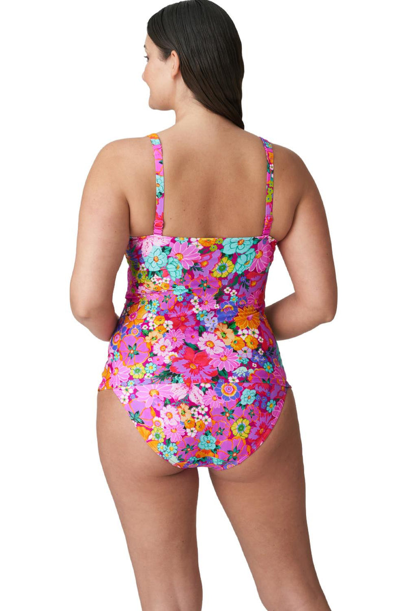 PrimaDonna Najac Swim Half Padded Plunge Tankini, Floral Expressions (4011079)