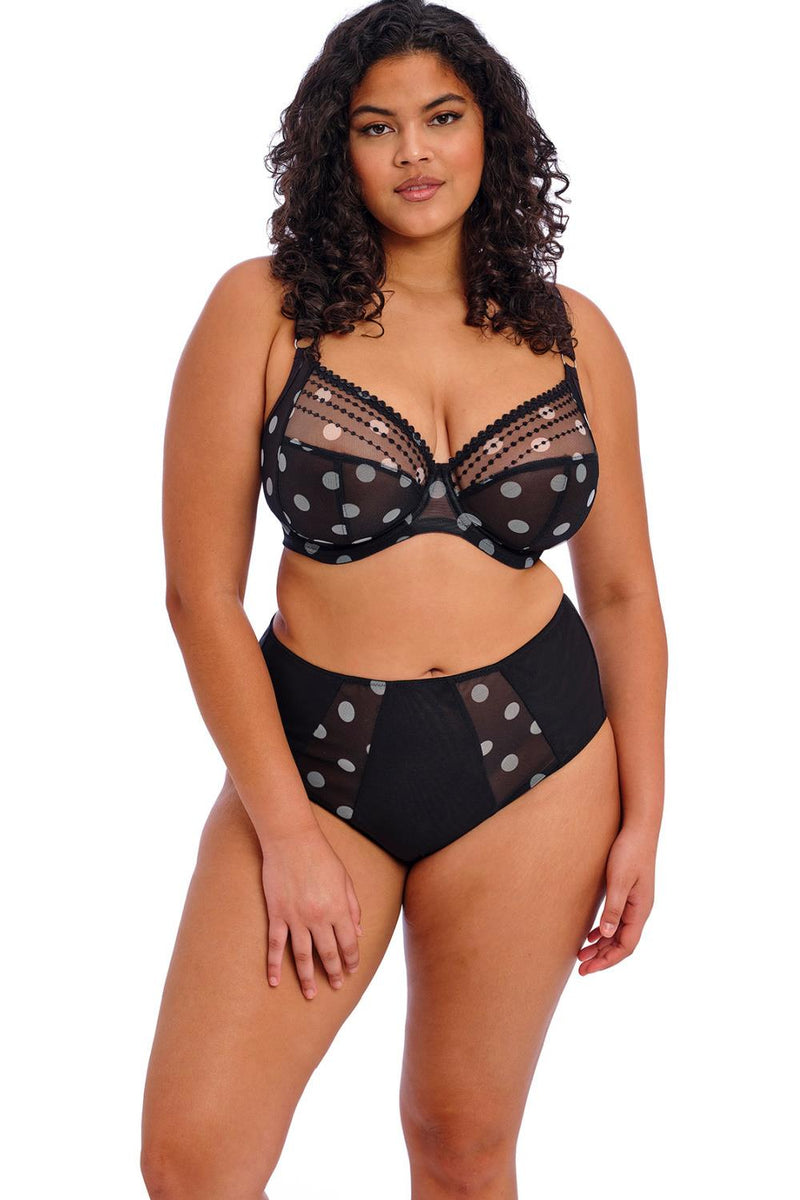 Elomi Matilda Convertible Plunge Bra, Black Dot (EL8900)