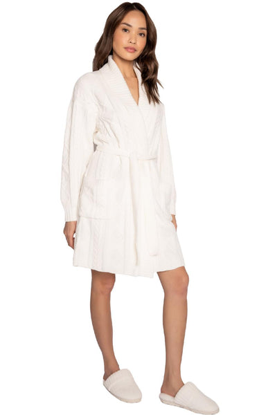 PJ Salvage Cable Knit Robe RKCKR Ivory