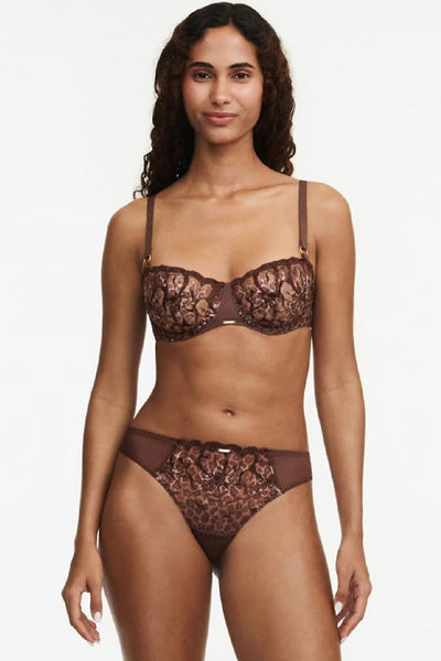 Chantelle Fleurs Demi Bra, Leopard (C12M5)