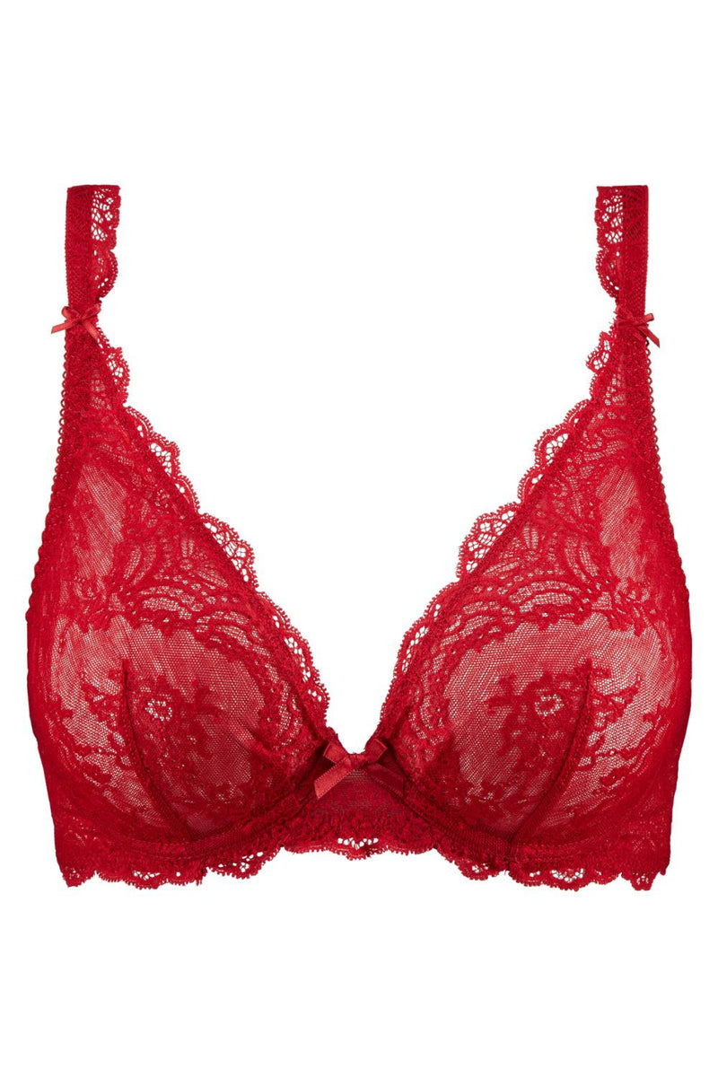 Aubade Danse Des Sens Underwired Triangle Plunge Bra, Irresistible Red (OG12)