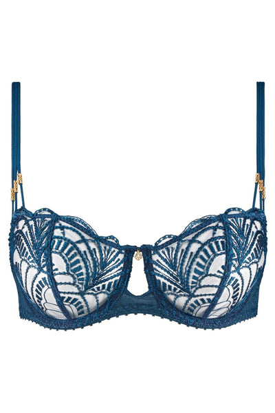 Aubade Ethnic Vibes Demi Cup Bra, Dark Cyan (2BF14)