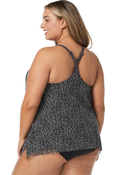 Coco Reef Island Cheetah Current Bra Sized Mesh Layer Underwire Tankini U7A035