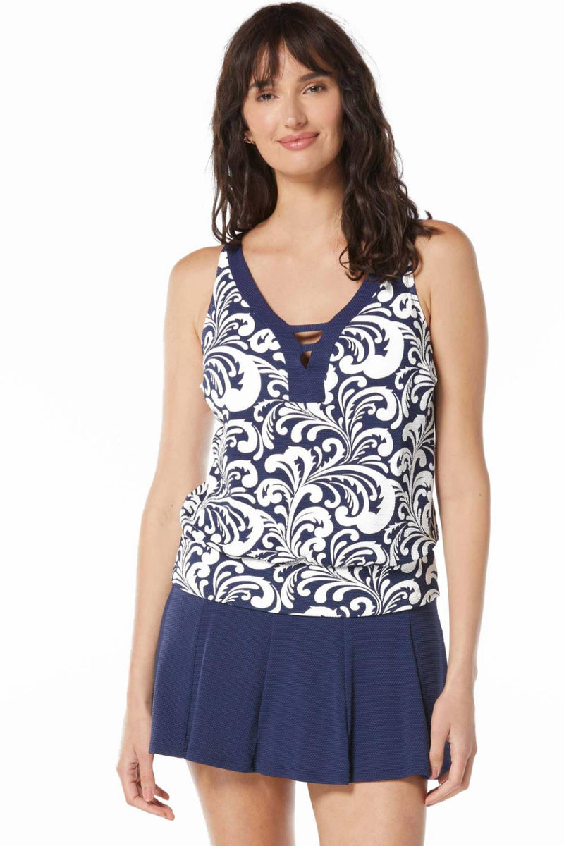 Beach House Swim Sea Spray Monica Tankini Top, Admiral (H1D573)