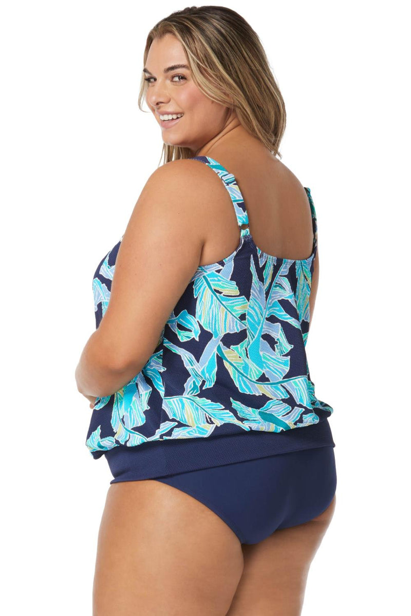 Beach House Women Seaglass Palm Sarah Tankini, Admiral (HW2D140)