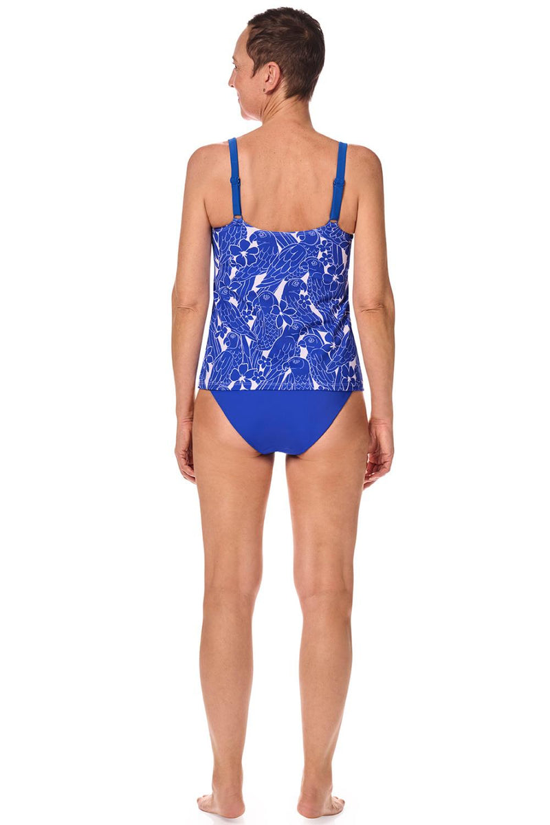 Amoena Azores Mastectomy A-Line Tankini Top, Royal Blue/White (71759)