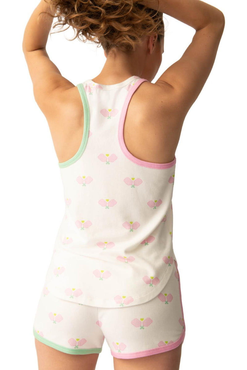 PJ Salvage Peachy Party Pickleball Tank Top, Ivory (RSPPTK-SP25)