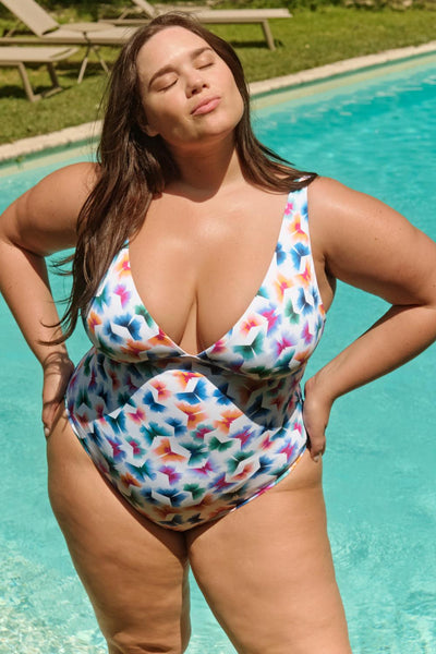 Panache Taylor Non-wired Balcony Swimsuit, Flutter Print (SW1760B)