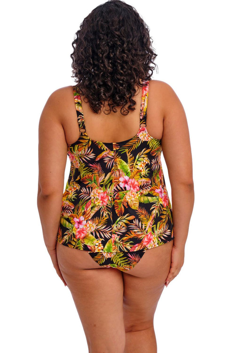 Elomi Tiger Valley Non Wired Moulded Tankini Top, Black (ES802361)