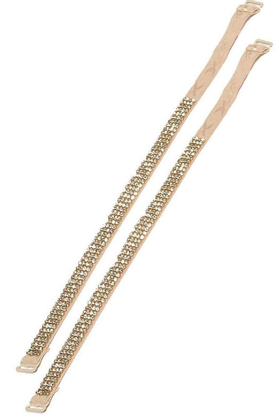 Jacqueline Kent Crystal Bra Straps, Gold (JBKS100)