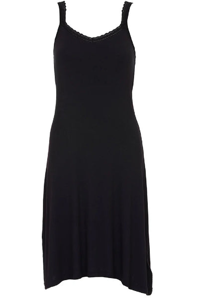 Cyberjammies Bonnie Lace Trim Jersey Chemise, Black (5056)