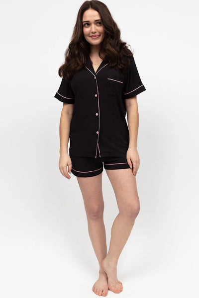 Cyberjammies Bonnie Revere Jersey Shorty Set, Black (5059)