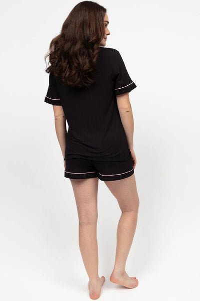 Cyberjammies Bonnie Revere Jersey Shorty Set, Black (5059)