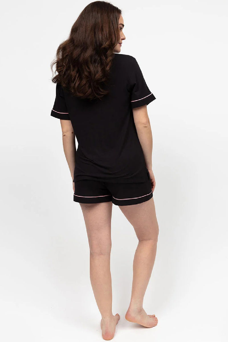 Cyberjammies Bonnie Revere Jersey Shorty Set, Black (5059)