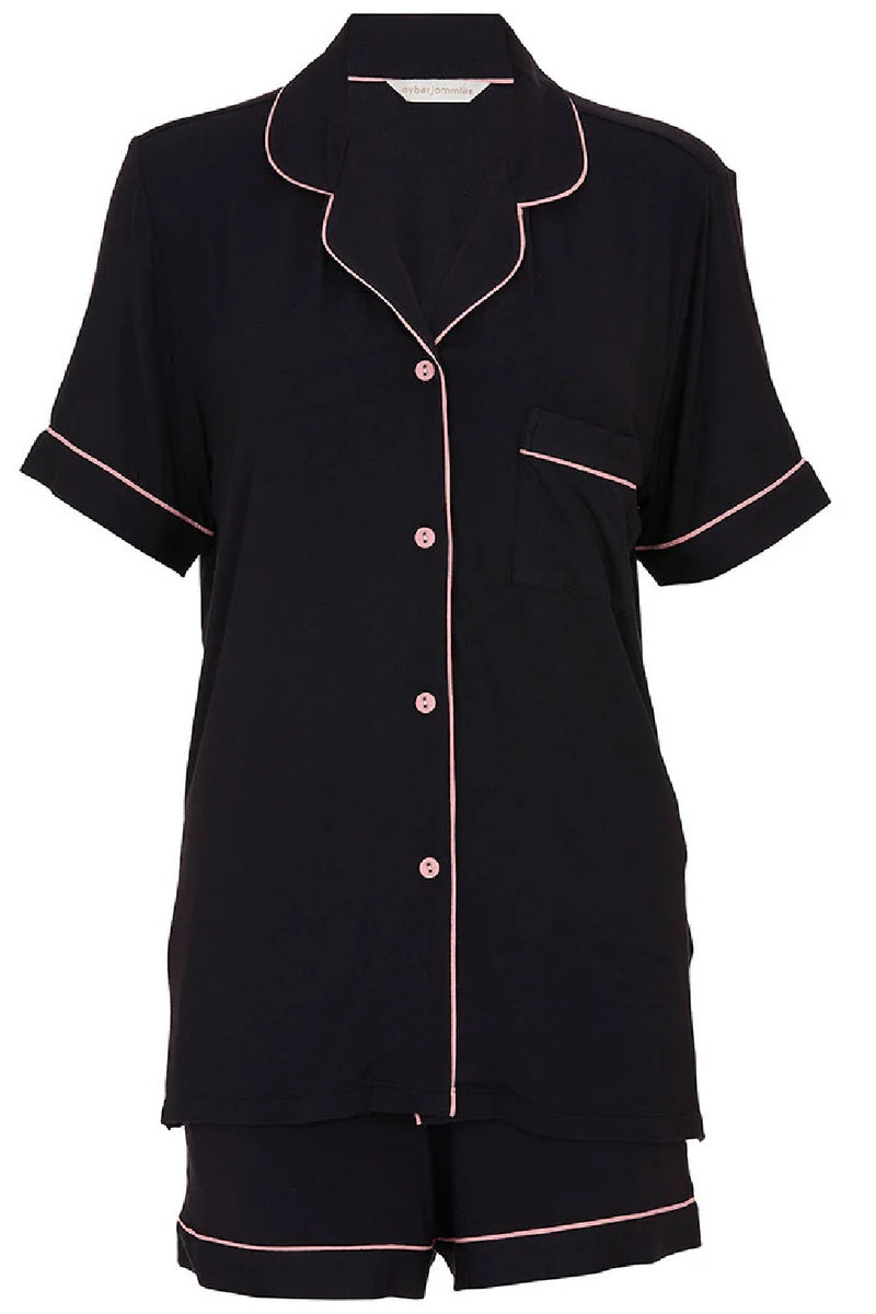 Cyberjammies Bonnie Revere Jersey Shorty Set, Black (5059)