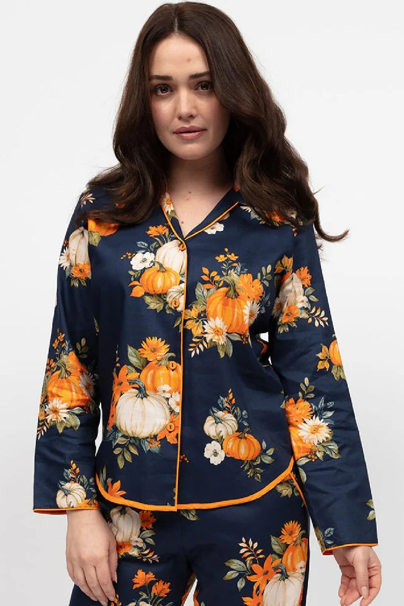 Cyberjammies Auburn Pajama Top, Pumpkins (5075)