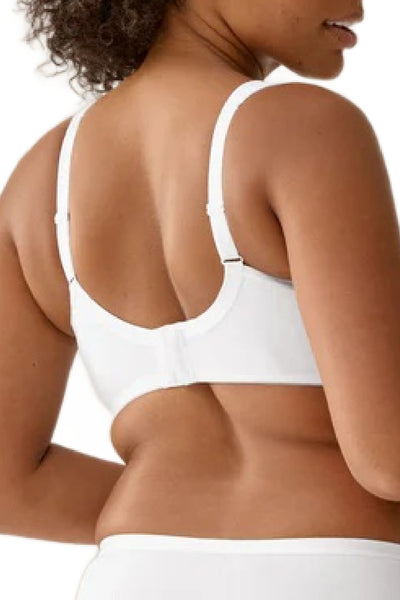 Naturana Heritage Minimizer and Side Smoother Wireless 90% Cotton Bra, White (5332)