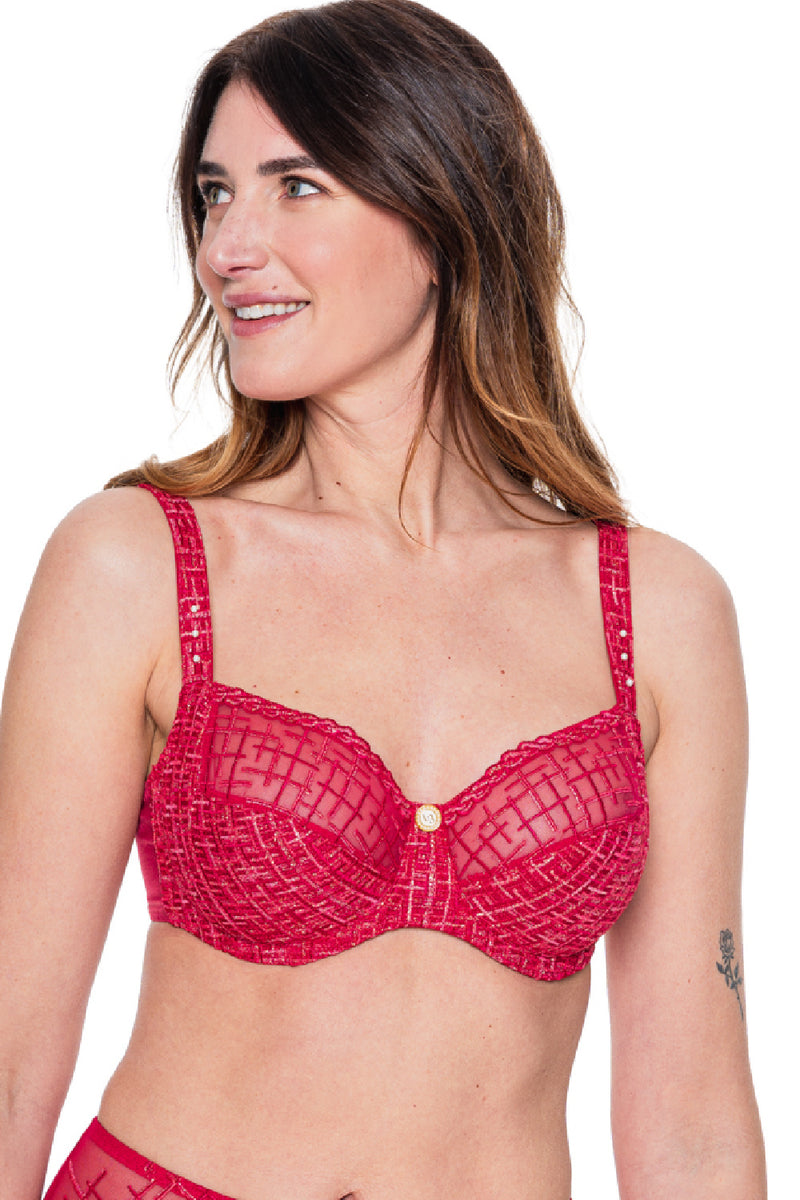 Louisa Bracq Tweegy Full Cup Bra, Red (53501)