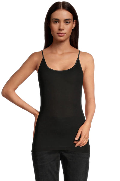 Oscalito Cotton Spaghetti Strap Cami, Nero (552)