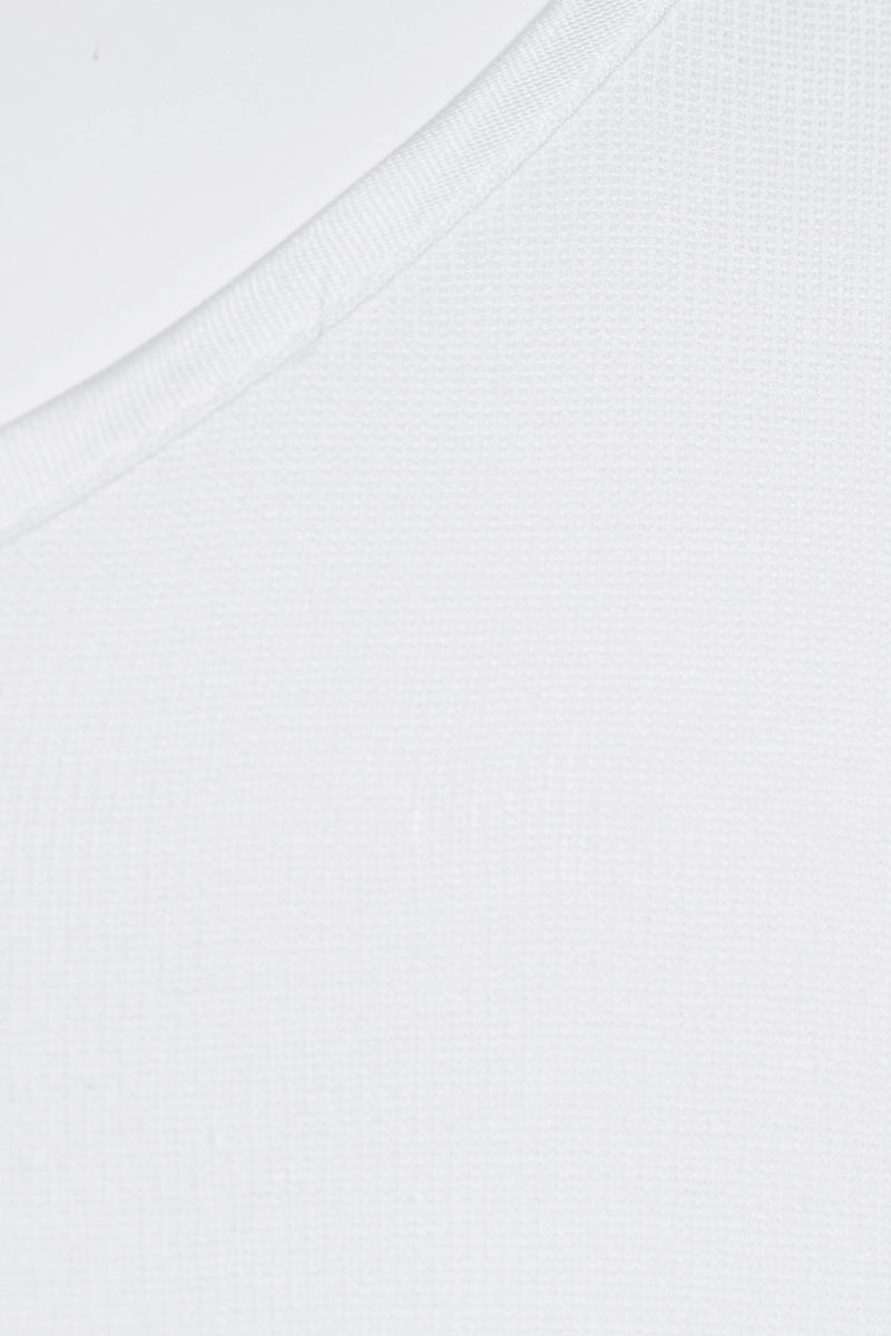 Oscalito Mercerized Cotton (Filoscozia®) Tank Top with Satin Edging, White (562)