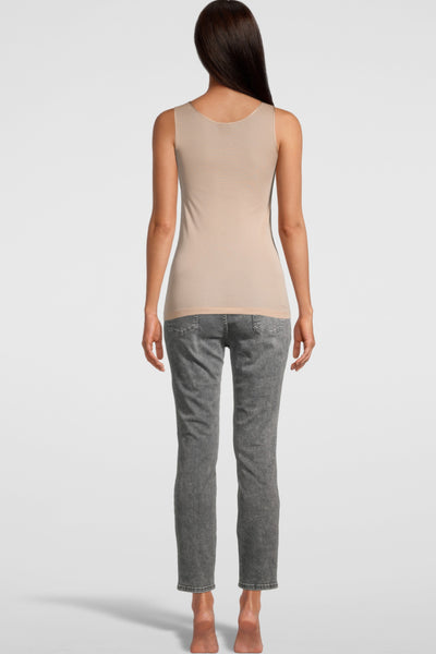 Oscalito Mercerized Cotton (Filoscozia®) Tank Top with Satin Edging, cosmetic (562)