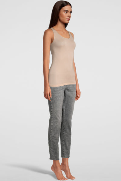 Oscalito Mercerized Cotton (Filoscozia®) Tank Top with Satin Edging, cosmetic (562)