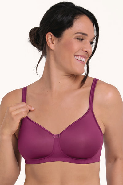 Anita Tonya Padded Wireless Mastectomy Bra, Purple Wine (5706X)