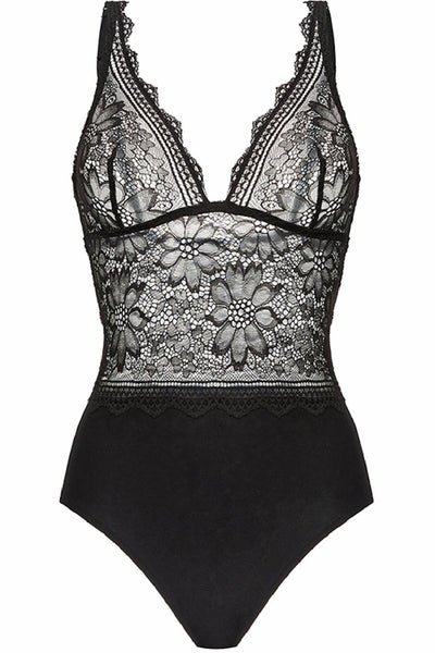 Simone Perele Freesia Bodysuit, Black (1A1510)