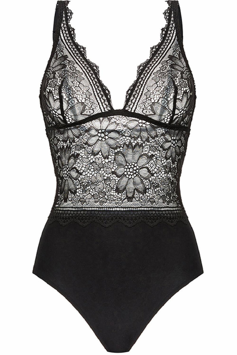 Simone Perele Freesia Bodysuit, Black (1A1510)
