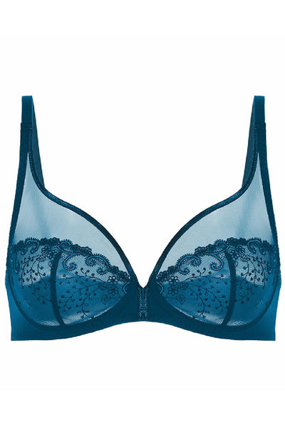 Simone Perele DÉLICE Full Coverage Plunge Bra, Prestige Blue (12X319)