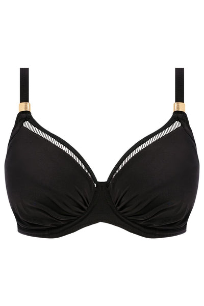 Fantasie East Hampton Gathered Full Cup Bikini Top, Black (FS502801)