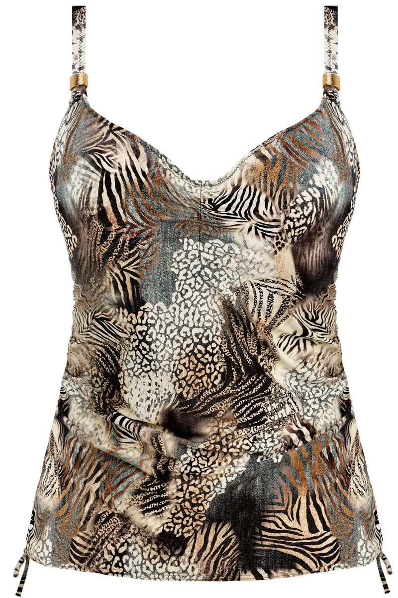 Fantasie Seraya Sands Adjustable Side Tankini Top, Monochrome (FS503751)