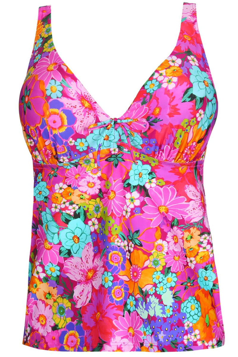 PrimaDonna Najac Swim Half Padded Plunge Tankini, Floral Expressions (4011079)
