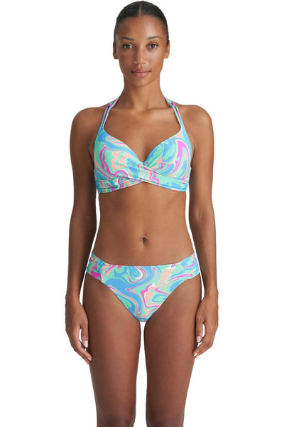 Marie Jo Swim Arubani Padded Plunge Bikini Top, Ocean Swirl ( 1007316 )