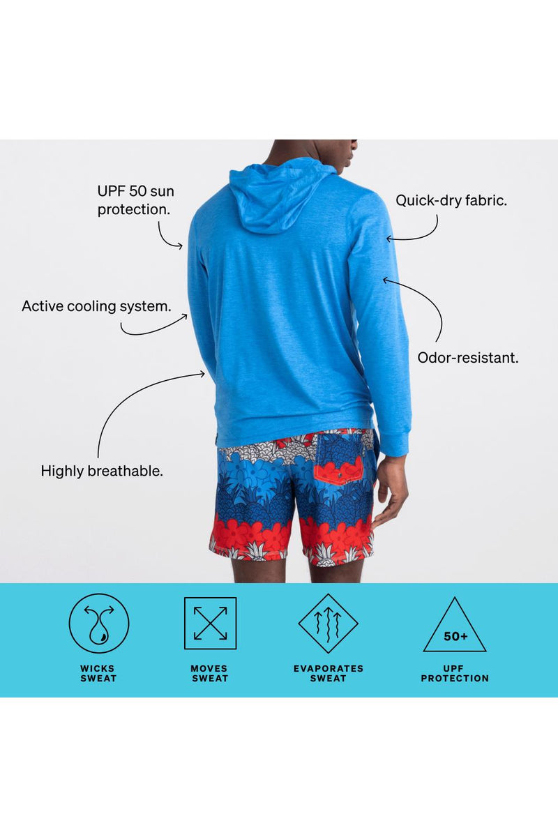 SAXX Droptemp All Day Cooling Hoodie SXLH45-SLH (Sea Level Heather)