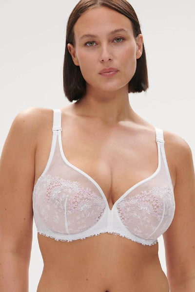 Simone Perele WISH Full Coverage Plunge Bra, Cristal White (12B319)