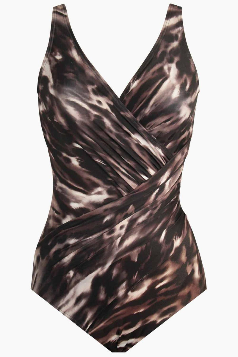 Miraclesuit Tempest Oceanus Swimsuit 6559688 Brown Multi