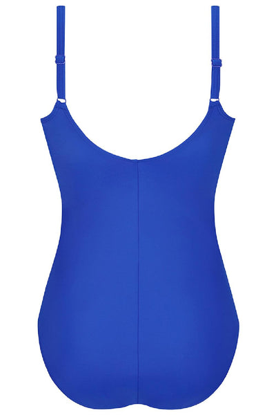 Amoena Azores Mastectomy One Piece Swimsuit, Royal Blue/White (71757)
