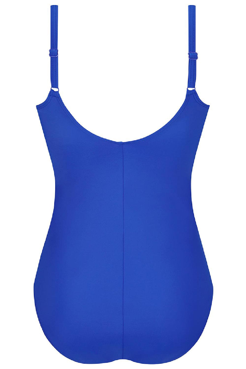 Amoena Azores Mastectomy One Piece Swimsuit, Royal Blue/White (71757)
