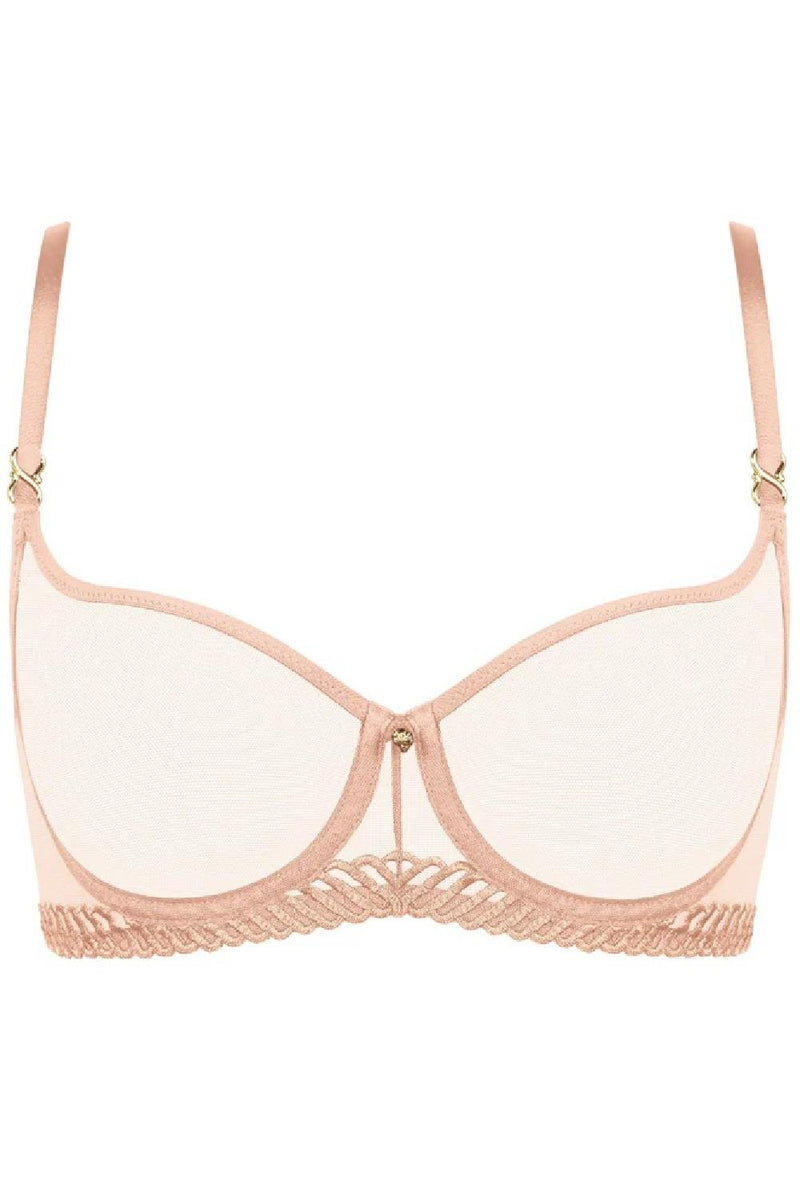 Aubade Sheer Emotion Half-Cup Bra, Sand (4MF14)