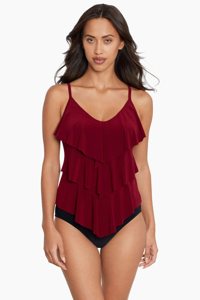 Magicsuit Solids Rita Tankini, Merlot (6006044)