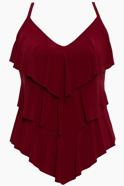 Magicsuit Solids Rita Tankini, Merlot (6006044)