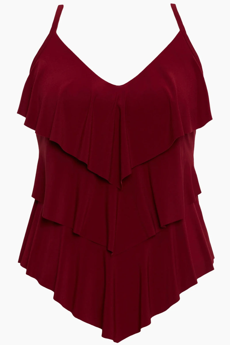 Magicsuit Solids Rita Tankini, Merlot (6006044)