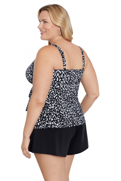 Shape Solver Komodo Island Three Tier Tankini, Multi (60200413X)