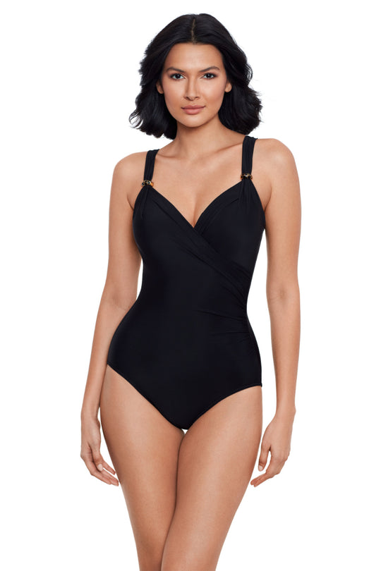 Miraclesuit Razzle Dazzle Siren Swimsuit, Black (6516617)